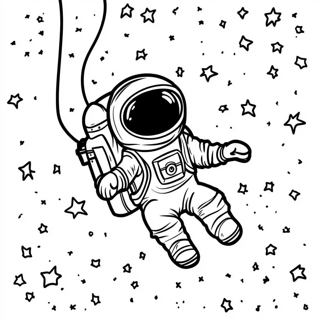 Dibujo de un astronauta para niños