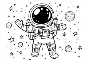 Astronauta saludando