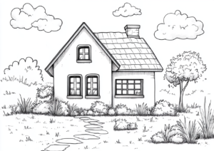 Casita con jardín