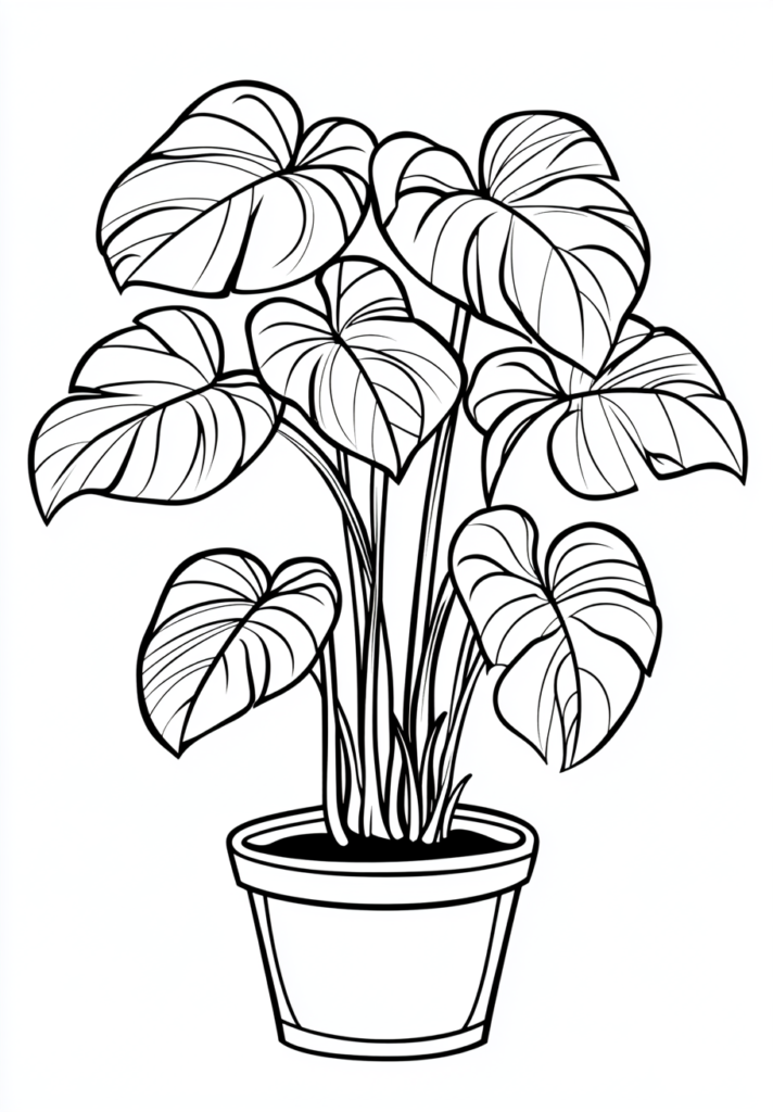 Dibujo de planta para descargar y colorear