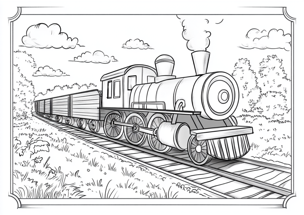 Dibujo de un tren para colorear