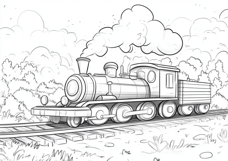 Dibujo de una locomotora para niños