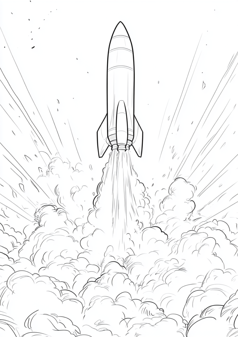 Ilustración de una nave espacial con mucho humo