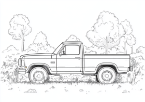 Camioneta en el bosque