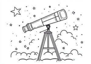 Telescopio y estrellas