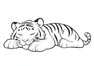 Tigre durmiendo