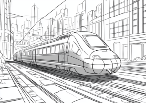 Tren en la ciudad