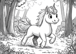 Unicornio en el bosque