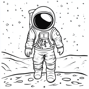 Astronauta en la luna
