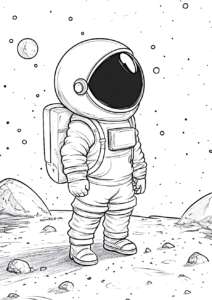 Astronauta en la luna