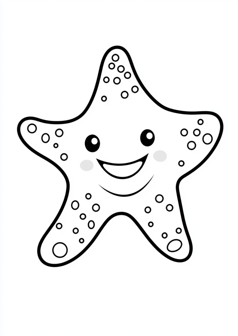 Dibujo de una estrella de mar para colorear
