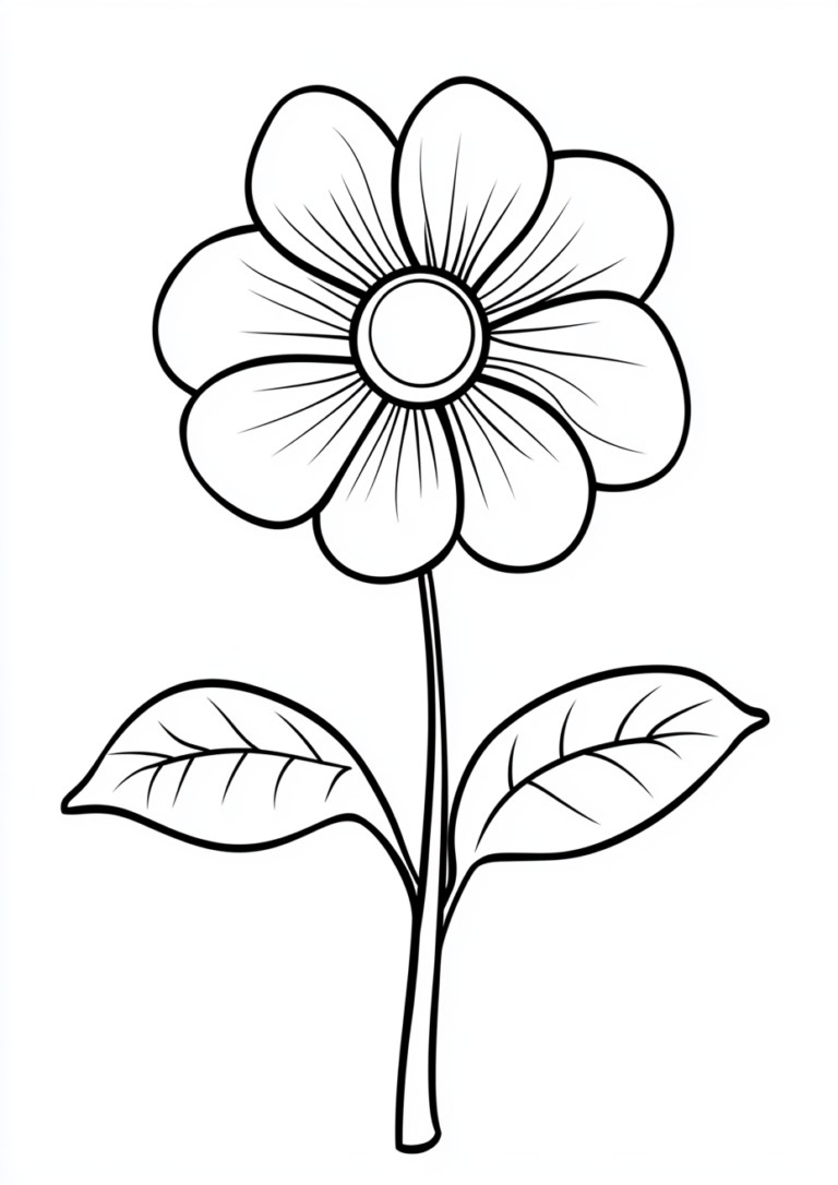 Dibujo de una flor para descargar y colorear