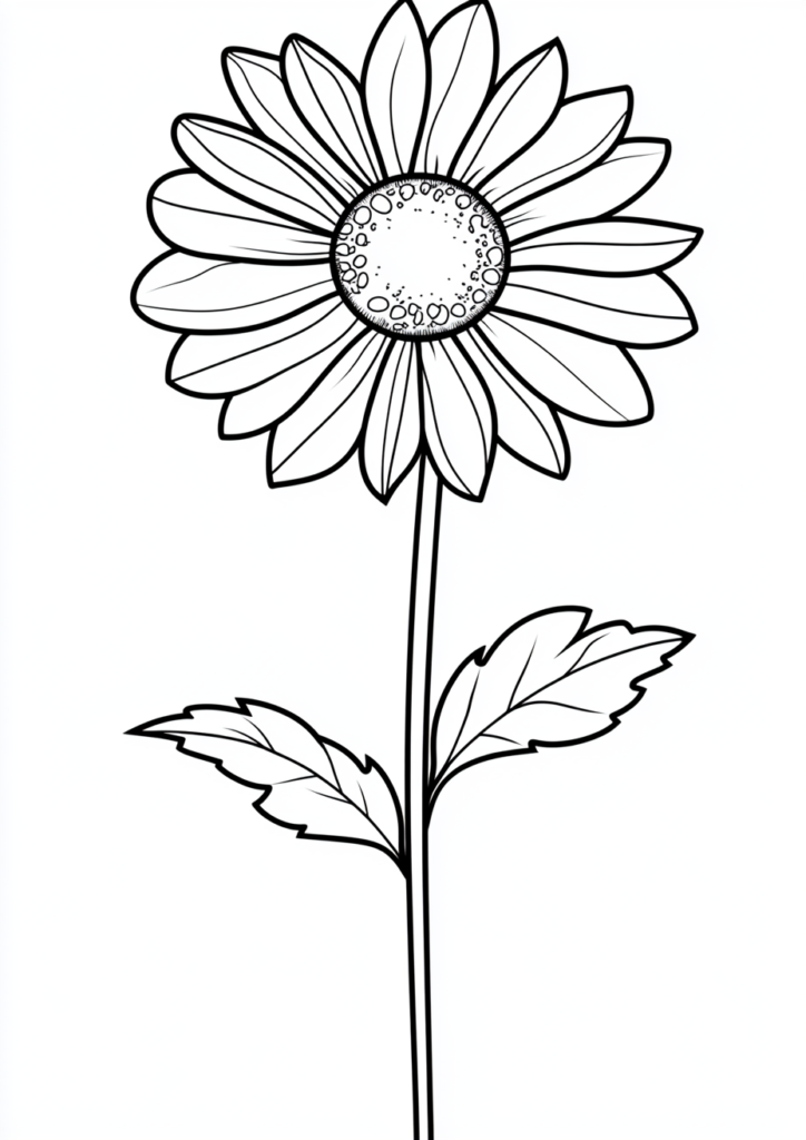 Dibujo de una flor para colorear