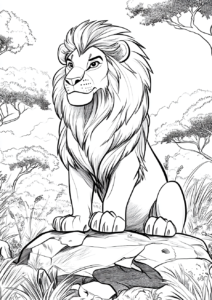 León en la sabana
