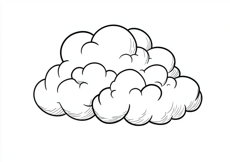 Dibujo de una nube para colorear