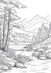 Río entre las montañas