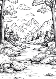Río en el bosque