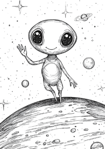 Alien saludando