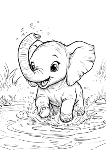 Elefante bebé jugando