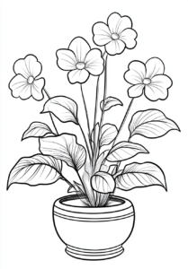 Maceta con flores