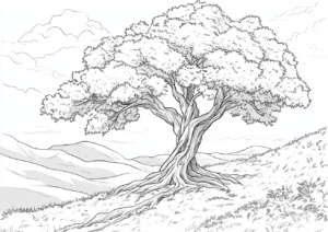 Árbol en colina