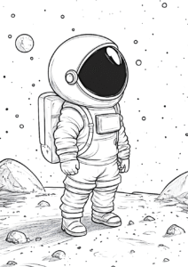 Astronauta en la luna