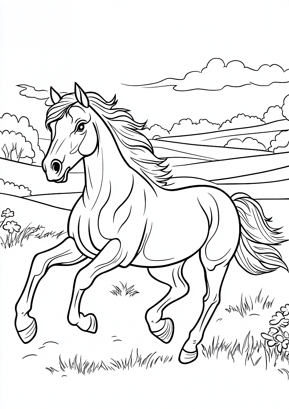 Dibujo de un caballo para colorear